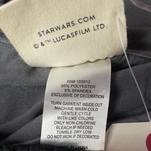 Star Wars Baby Yoda Too Cute To Spook Pajama Set Gray Black Medium Large - Picture 5 of 7